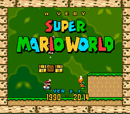 A Very Super Mario World Title Screen